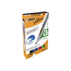 BIC Velleda ecolutions 1701 - Marcatore - non permanente - per lavagna bianca - nero, rosso, blu, verde - inchiostro a base alc