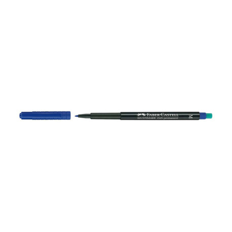 Pennarello Multimark universale permanente con gomma - punta media 1,0mm - blu - Faber-Castell