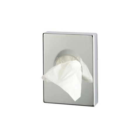 Dispenser ABS per sacchetti igienici - 9,8x2,5x13,8 cm - argento cromato - Medial