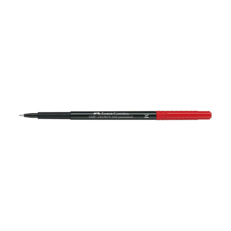 Pennarello Multimark universale permanente con gomma - punta media 1,0mm - rosso - Faber-Castell