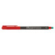 Pennarello Multimark universale permanente con gomma - rosso - punta fine 0,6mm - Faber-Castell