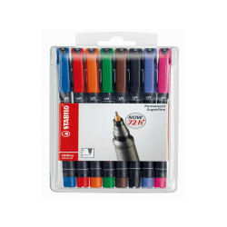 Pennarello OHPen universal permanente 841 - punta superfine 0,4 mm - colori assortiti - Stabilo - conf. 8 pezzi