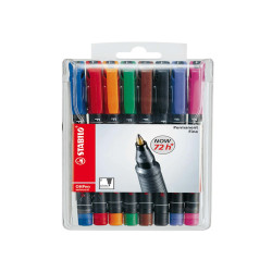 Pennarello OHPen universal permanente 842  - punta fine 0,7 mm - colori assortiti - Stabilo - conf. 8 pezzi