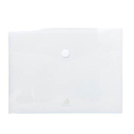 Busta a tasca con chiusura in velcro - PPL - 24 x 32 cm - trasparente - Exacompta