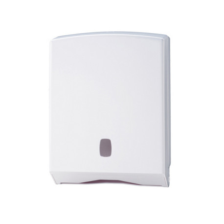 Dispenser asciugamani piegati C/Z/M/V Basica - 27,8 x 12,8 x 38 cm - bianco/grigio - Medial
