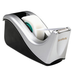 Dispenser C60 - per nastri 33 m - 4 rotoli Scotch Magic 810 inclusi - nero/argento - Scotch
