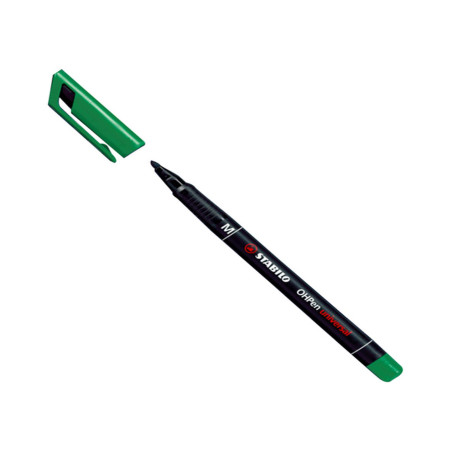 Pennarello OHPen universal permanente 843 - punta media 1 mm - verde - Stabilo