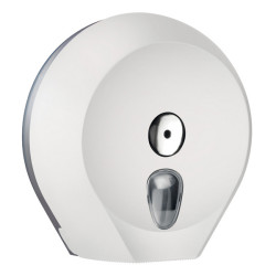 Dispenser carta igienica EColored rotolo Mini Jumbo - 27 x 12,8 x 27,3 cm - rotolo diametro 23 cm - adamello white - Mar Plast