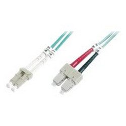 DIGITUS - Cavo patch - SC multi-mode (M) a LC multi-mode (M) - 3 m - fibra ottica - duplex - 50 / 125 micron - OM4 - schermato,