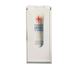 Dispenser per sacchetti igienici - capacità 60 sacchetti - 13,5x5,5x29,5 cm - bianco - Mar Plast