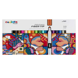 Pennarello Prisma - punta 3,7 mm - colori assortiti - Carioca Plus - conf. 18 pezzi