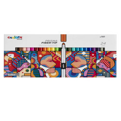 Pennarello Prisma - punta 3,7 mm - colori assortiti - Carioca Plus - conf. 24 pezzi