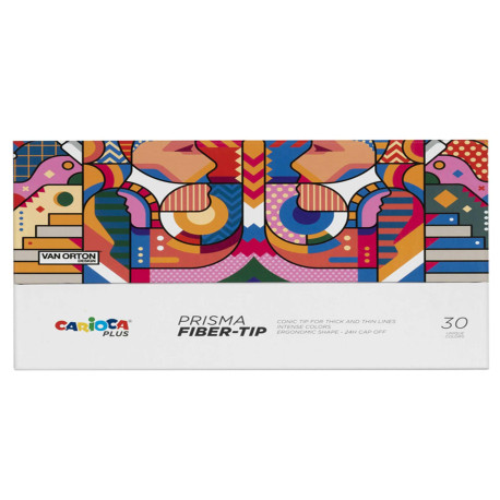 Pennarello Prisma - punta 3,7 mm - colori assortiti - Carioca Plus - conf. 30 pezzi