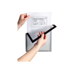 DURABLE DURAFRAME MAGNETIC - Portadocumenti - per A4 - magnetica - argento (pacchetto di 5)