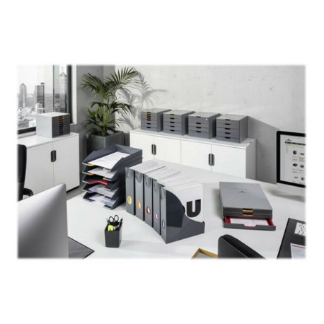 DURABLE VARICOLOR TRAY SET - Vassoio per lettere - 5 compartimenti - grigio antracite