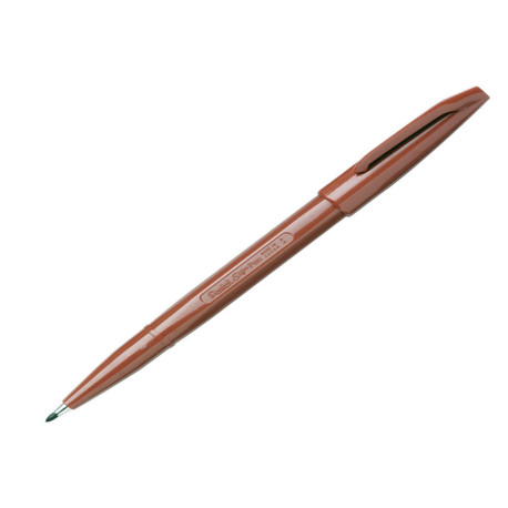 Pennarello Sign Pen S520 punta feltro - punta 2 mm - marrone - Pentel