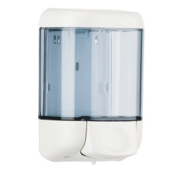 Dispenser sapone Prestige - murale - capacità 1 L -  bianco/azzurro trasparente - Mar Plast