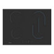 Candy CH74BVT - Piano cottura in vetroceramica - 4 piastre - Nicchia - larghezza: 56 cm - prof. 49 cm - nero
