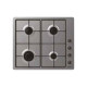 Candy CHW 6 LBX - Piano cottura a gas - 4 piastre - Nicchia - larghezza: 56 cm - prof. 48 cm - acciao inox - acciaio inossidabi