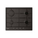 Candy Timeless CHW6BRBB - Piano cottura a gas - 4 piastre - Nicchia - larghezza: 56 cm - prof. 48 cm - nero - nero