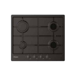 Candy Timeless CHW6BRBB - Piano cottura a gas - 4 piastre - Nicchia - larghezza: 56 cm - prof. 48 cm - nero - nero