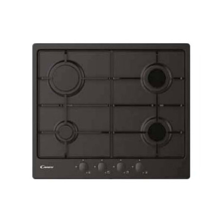 Candy Timeless CHW6BRBB - Piano cottura a gas - 4 piastre - Nicchia - larghezza: 56 cm - prof. 48 cm - nero - nero