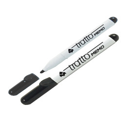 Pennarello Tratto Memo - a secco - per lavagne cancellabili - punta conica - tratto 2,5 mm - nero - Tratto
