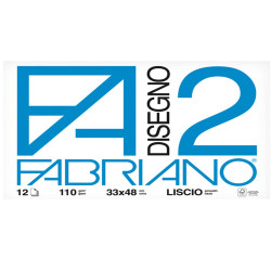 Album F2 - 33 x 48 cm - 12 fogli - 110 gr - liscio - collato - Fabriano