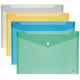 Busta con bottone - formato orizzontale - 18,5 x 13,5 cm - colori assortiti - Lebez