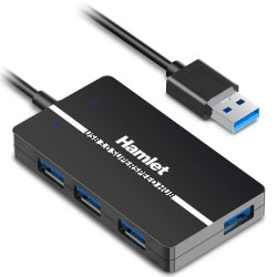 Hub USB 3.0 compatto slim a 4 Porte 5.0 Gbps autoalimentato
