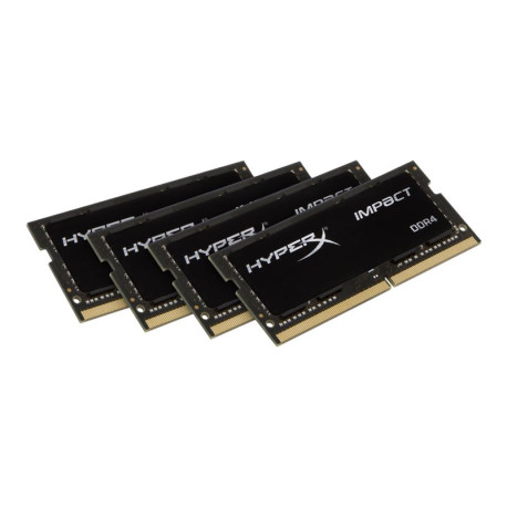 HyperX Impact - DDR4 - kit - 32 GB: 4 x 8 GB - SO DIMM 260-pin - 2400 MHz / PC4-19200 - CL15 - 1.2 V - senza buffer - non ECC