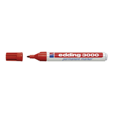 edding 3000 - Marcatore - permanente - rosso - 1.5-3 mm
