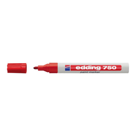 edding 750 paint - Marcatore - permanente - rosso - inchiostro pigmentato - 2-4 mm