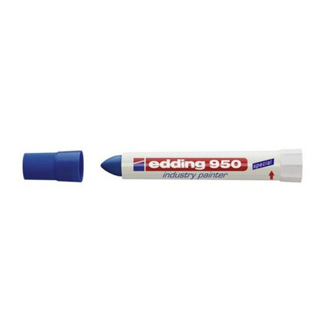 Edding 950, Blu, Tipo di punta, Plastica, 1 cm, Metallo, Pietra, Legno