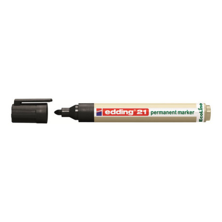 edding EcoLine 21 - Marcatore - permanente - per vetro, metallo, plastica - nero - 1.5-3 mm