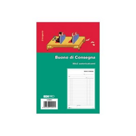 Edipro - Blocco ordine di consegna - 50 fogli - 148 x 220 mm - orizzontale - duplicato - senza carbonio