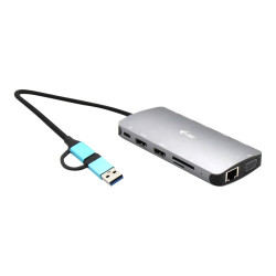 i-Tec Nano Dock - Docking station - USB 3.0 / USB4 / Thunderbolt 4 - VGA, 2 x HDMI - GigE - Europa
