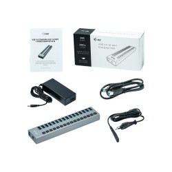 i-Tec USB 3.0 Charging HUB 16 port + Power Adapter 90 W - Hub - 16 x SuperSpeed USB 3.0 - desktop