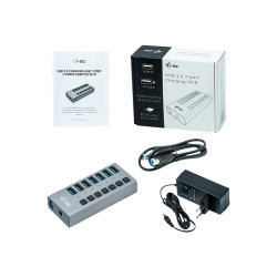 i-Tec USB 3.0 Charging HUB 7 port + Power Adapter 36 W - Hub - 7 x SuperSpeed USB 3.0 - desktop
