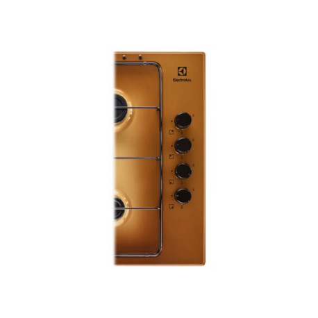 Electrolux EGS6414T - Piano cottura a gas - 4 piastre - Nicchia - larghezza: 55 cm - prof. 47 cm - marrone - terra di Francia