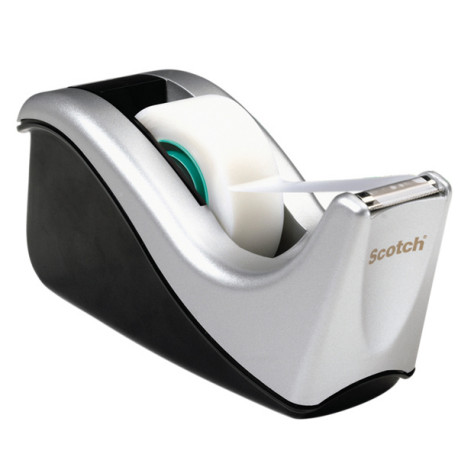 Dispenser C60 per nastri 1,9 cm - 4 rotoli Scotch Magic™ 810 1,9 cm x 33 m inclusi - nero/argento - Scotch