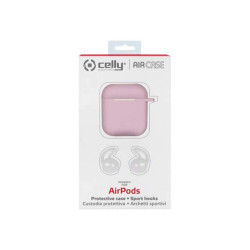Celly Air Case - Custodia per auricolari - silicone - rosa - per Apple AirPods (1° generazione, 2ª generazione)