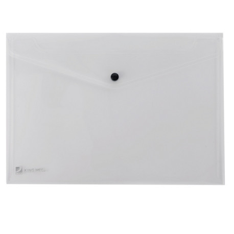 Busta con bottone Pull - 21 x 29,7 cm - trasparente - King Mec