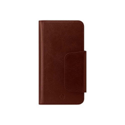 Celly Duomo - Flip cover per cellulare - TPU (poliuretano termoplastico) - marrone - 6.5"