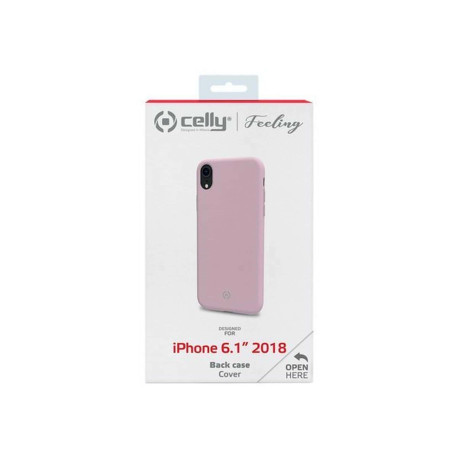 Celly FEELING FEELING998PK - Cover per cellulare - silicone liquido - rosa - per Apple iPhone XR