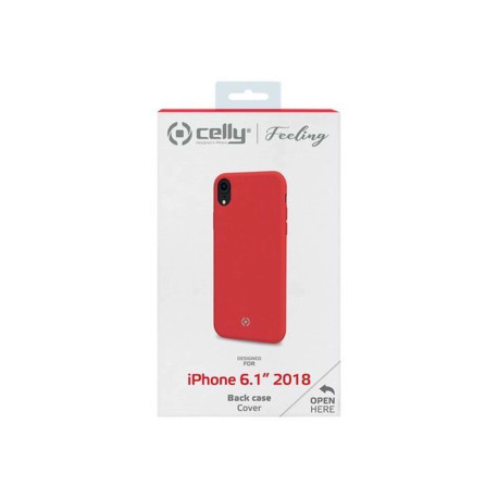 Celly FEELING FEELING998RD - Cover per cellulare - silicone liquido - rosso - per Apple iPhone XR