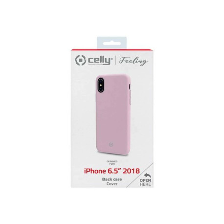 Celly FEELING FEELING999PK - Cover per cellulare - silicone liquido - rosa - per Apple iPhone XS Max