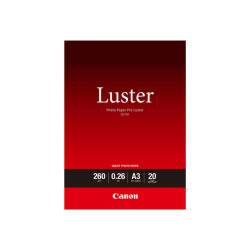 Canon Photo Paper Pro Luster LU-101 - Brillante - 260 micron - A3 (297 x 420 mm) - 260 g/m² - 20 fogli carta fotografica - per 