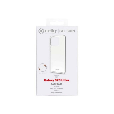 Celly Gelskin - Cover per cellulare - TPU (poliuretano termoplastico) - trasparente - per Samsung Galaxy S20 Ultra, S20 Ultra 5