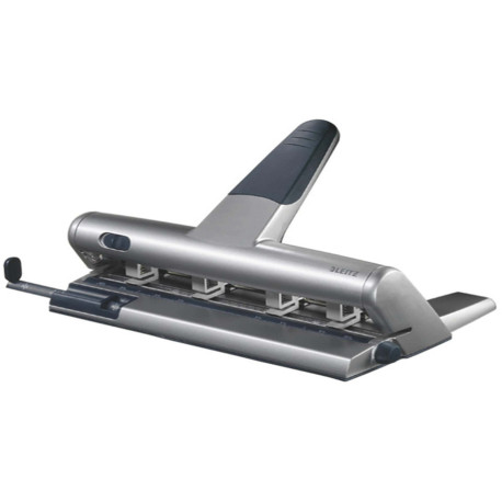 Perforatore Akto a punzoni indipendenti - max 30 fogli - 4/6 fori - passo 6/8 cm - argento - Leitz